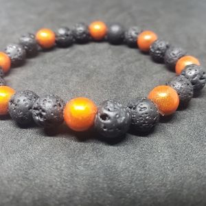 Lava stone aromatherapy healing bracelet